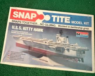$40.00 - Factory Sealed (NIB) Monogram Snap Tite U.S.S. Kitty Hawk Model Kit