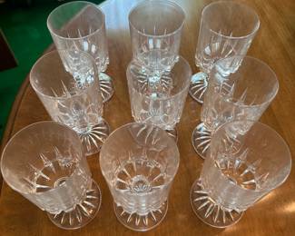 $50.00 - Set of 9 Royal Crystal Rock (RCR) Zeus Water Goblets