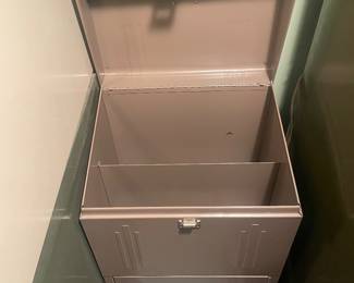 $65.00 - Mid-Century Locking Steel Utility Cabinet with Keys, Retro Industrial Storage