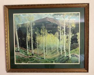 $45.00 - Framed Swinnerton Aspen Mountain Landscape Print