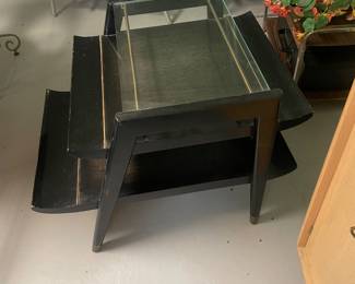 $245.00 -Vintage Mid Century Coronet Industries Glass Top Side Table