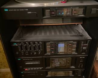 $325.00 - Vintage Savoy Classique A1000 Stereo System with Direct Drive Turntable, Cassette Deck and Speakers - Includes Cabinett