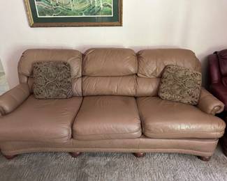 Light Brown Leather Sofa