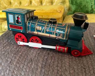 $50.00 - 1960s Western Special Locomotive Battery-Operated Tin Lithograph Toy by Modern Toys In Japan