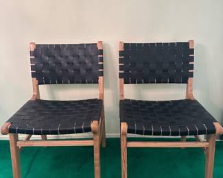 $100.00 Each - Safavieh Home Collection Taika Dining Chair Congnac/Natural