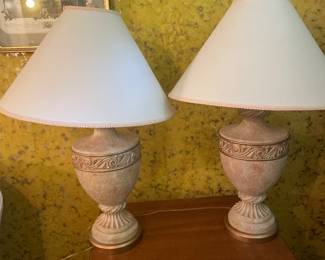 $75.00 - Pair of Vintage Urn Table Lamps