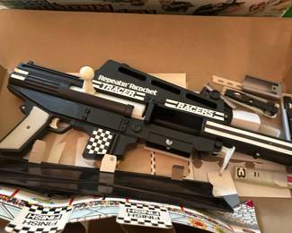 $85.00 - 1977 Hasbro Repeatin' Ricochet Tracer Racers Set