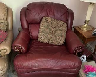 $28.00 - Red Leather Club Chair