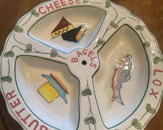 $30.00 - Vintage Idezenware Bagel and Lox Serving Platter