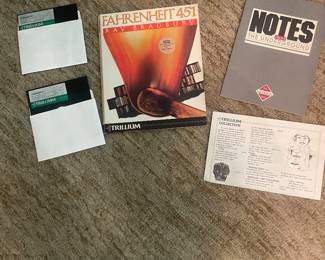 $97.00 - Trillium Fahrenheit 451 Apple II Computer Game Complete Box Ray Bardbury 5.25 Disk Vintage