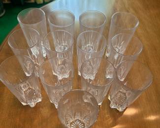 $88.00 - 13-Set Crystal Highball Ryal Crystal Rock (RCR) Glasses