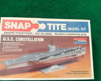 $25.00 - Factory Sealed (NIB) Monogram Snap Tite U.S.S. Constellation Model Kit (1021)