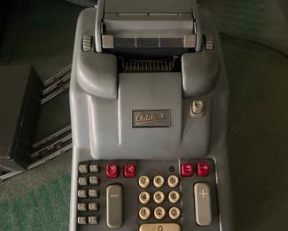 $125.00 - Vintage Addo-X 2000 Electric Printing Calculator with Original Dust Cover