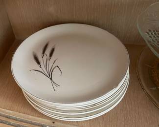$95.00 - Vintage Royal York Dinnerware Set, Wheat/Sheaf Pattern (3 Dinner Plates have Chips)