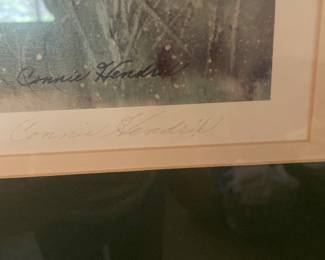 $95.00 - Signed Connie Hendrick Landscape Print, Matted and Framed