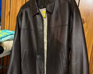 Leather jacket. Saddlebred brand.