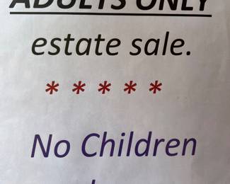 This is an ADULTS ONLY event!