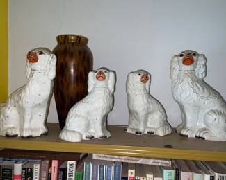 Staffordshire spaniel figurines