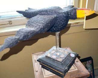 Black raven figurine