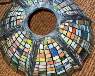Tiffany-style stained glass lampshade