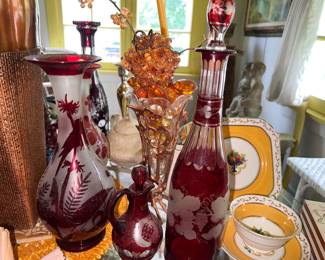 Bohemian ruby red glass 