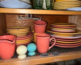 Fiesta ware-like dishes