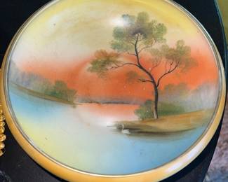 Vintage Noritake Nippon hand-painted landscape bowl