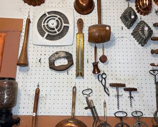 Vintage copper kitchen gadgets