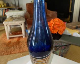 Vintage Murano Soammeso art glass bottle by Flavio Poli