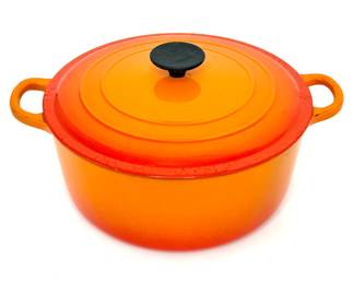 Le Creuset Enameled Cast Iron Flame Orange 5 Qt. Dutch Oven "F" 