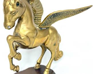 Vintage Brass Pegasus Figure Made in Taiwan 
