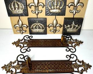 Lot of Aluminum Wall Decorations 
