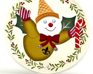 Mr. Bingle Saints Sweater Ironstone Platter by Noble Excellence 