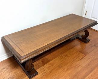 Vintage Coffee Table with Spiral Trim 