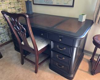 Hekman leather top desk
