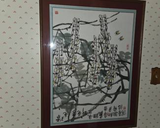 Chinese Ink & Color Wisteria
