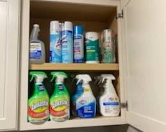 SO many cleaning and household supplies, vacuums