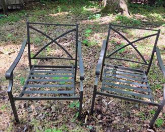 #183	Set of 2 Iron Side Chairs - No Cushions	 $40.00 