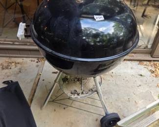 #214	Weber Charcoal Grill - as is with cover	 $30.00 