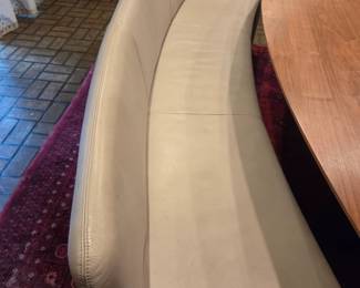 #1	Koinor Sofa with Chrome legs and Leather curved sofa  Table - 87x44x29 	 $1,500.00 