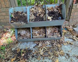 #308	metal 6 slot planter 24x8x21	 $45.00 