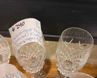 #240	Waterford "Pallas" Retired Fluted Champagne 8 5/8" Pair	 $60.00 