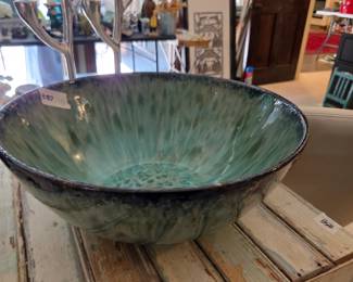 #87	Heavy Porcelain Bowl  - Very Heavy - 15" Round x6" Tall	 $40.00 