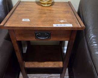 #101	Wood Side Table w/1 drawer and bottom shelf - 18x16x27	 $75.00 
