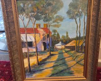 #295	Marcene Maxey original painting outdoor path 22x26	 $75.00 