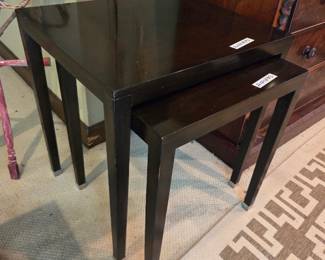 #3	Set of 2 Wood nesting Tables - (small finish issues) 26x22x28 large, Small - 22x21x25	 $75.00 