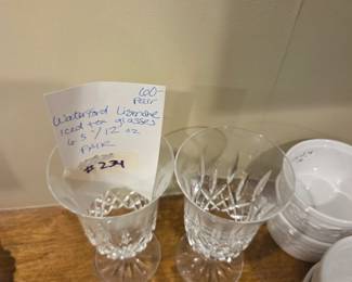 #234	Waterford Lismore iced Tea Glasses 6.5 oz Pair	 $60.00 