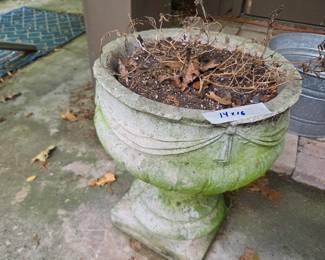 #195	Concrete Urn = 14x16	 $25.00 