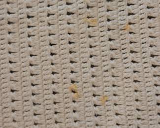 #44	Hand- croquet Throw - 77x57 - has some stains	 $25.00 