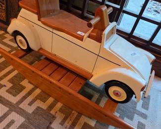 #283	Homemade Painted Kids Car Rocker - 32x15x17	 $100.00 